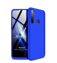 Realme 5 Kılıf Double Dip 360 Protective (Mavi)