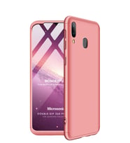 Microsonic Samsung Galaxy M10s Kılıf Double Dip 360 Protective (Rose)
