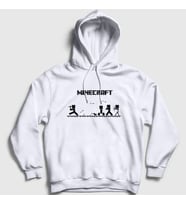 Presmono Unisex Gri Arrows Minecraft Kapüşonlu Sweatshirt 29228tt (Beyaz)