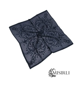 Mısırlı Devore Eşarp (Lacivert)