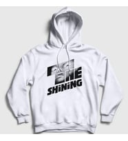 Presmono Unisex Gri Logo Film The Shining Kapüşonlu Sweatshirt 254397tt (Beyaz)