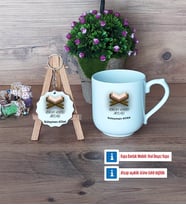 Kuran Kursu Hocası Kupa Bardak Kırmızı ve Ahşap Anahtarlık Hediye (Model 4)