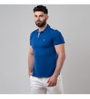 SAN&FA POLO YAKA SLİMFİT ERKEK T-SHİRT (Saks)