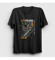 Presmono Unisex Haki Levi Fan Anime Attack On Titan T-Shirt 125591tt (Siyah)
