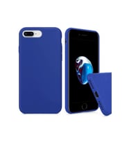 iPhone 7 Plus Kılıf Kamera Korumalı Silikon Rubber Arka Kapak (Lacivert)