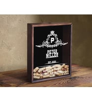 BK Gift Kişiye Özel İsimli Tarihli Bira Kapağı Koleksiyonu Ahşap Kumbara, Sevgiliyer Hediye, Ev Hediyesi, Arkadaşa Hediye, Tasarım Ahşap Kumbara (Model 3)