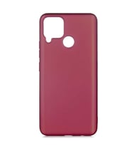 Realme C25 Kılıf Zore Premier Silikon Kılıf (Mürdüm)