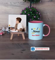 Mimara Hediye Fotoğraflı Dekoratif Taş, Kupa Bardak Beyaz Hediye (Model 6)