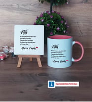 Ablaya Hediye Dekoratif Taş, Kupa Bardak Kırmızı Hediye (Model 5)