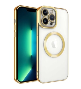 iPhone 13 Pro Max Kılıf Magsafe Wireless Şarj Özellik Setro Kılıf (Gold)