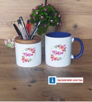 İsme Özel Kalemlik, Kupa Bardak T Kişiye Özel Hediye (Model 6)