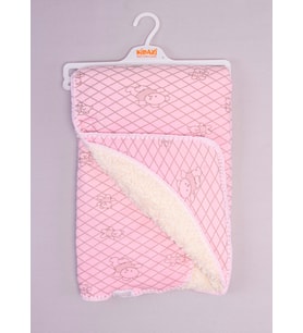 ŞAPKALI AYI BASKILI BATTANİYE (Pembe)