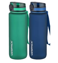 Uzspace 2'li Tritan Matara Seti 800 ml 14 Farklı Renk Seçeneği FiftyFifty (Lacivert - Neon Yeşil)
