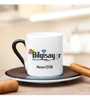 Bilgisayar Mühendisi Türk Kahvesi Fincanı (Siyah)