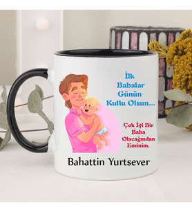 İlk Babalar Günün Kutlu Olsun Kupa Bardak (Siyah)