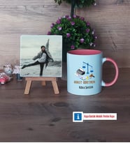 Adalet Öğretmeni Fotoğraflı Dekoratif Taş, Kupa Bardak Beyaz Hediye (Model 6)