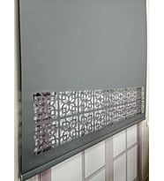 Stor Perde Desenli Lazer Kesim Kalın Kumaşlı ML105 (Antrasit)