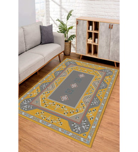 Dijital Kaymaz Taban Yıkanabilir Renkli Salon Halısı Mutfak Halısı Yolluk ND-SD-609 (Çok Renkli)