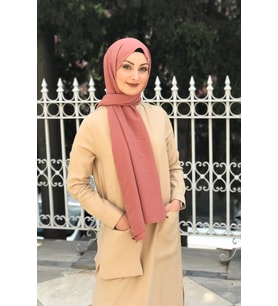 Pamuk Jazz Şal Serisi 75 x 190 Cm (Rose)