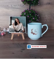 Doğum Günü Hediyesi İsme Özel Fotoğraflı Dekoratif Taş, Kupa Bardak Beyaz Hediye (Model 5)