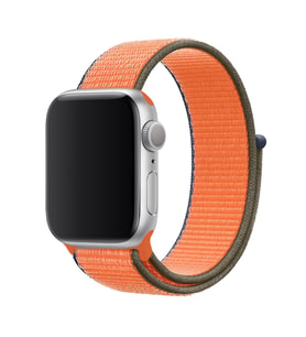 BİPOWER Apple Watch 42-44mm KRD3 Hasır Kordon - Sport (Turuncu)