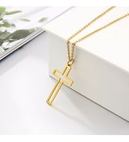 Kişiye Özel 925 Ayar Gümüş Haç Kolye (Gold)