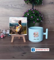 Anneye Hediye Fotoğraflı Dekoratif Taş, Kupa Bardak Beyaz Hediye (Model 12)