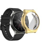 Huawei Watch GT2 Pro Ekran Koruyuculu Kasa Koruyucu 02 (Gold)