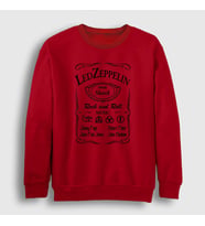 Presmono Unisex Beyaz Old Led Zeppelin Sweatshirt 96553tt (Kırmızı)