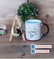 Doğum Günü Hediyesi Kupa Bardak Beyaz ve Fotoğraflı Ahşap Anahtarlık Hediye (Model 9)