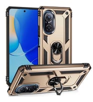 Huawei Nova 9 SE Kılıf Zore Vega Yüzüklü Standlı Zırh Kılıf (Gold)