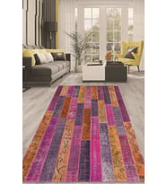 Dijital Kaymaz Taban Yıkanabilir Modern Renkli Salon Halısı Mutfak Halısı Yolluk ND-HT-1245 (Pembe)