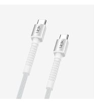 K598 Güvenli ve Hızlı 3A 1m 25W Örgülü USB-C Şarj Kablosu (Beyaz)