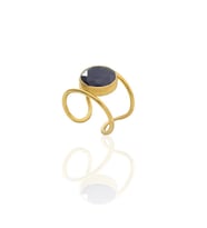 Kadir Jewellery 22 Ayar Altın Kaplama Kadın Zirkon Taşlı Yüzük (Mor)