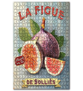 Cakapuzzle İncir Afişi Baskılı Görseli Puzzle Yapboz MDF (Ahşap) (1000 Parça)