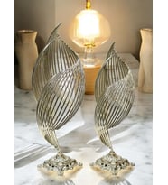 Metal Desenli Dekoratif Obje (Gümüş)