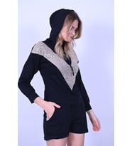 Pul Payet Detaylı Şortlu İkili Takımı 9027 (Siyah)