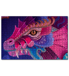 Cakapuzzle  Ejderha Renk Yaması  Puzzle Yapboz MDF (Ahşap) (255 Parça)