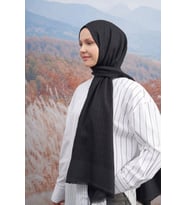 70 X 190 COTTON MONOGRAM DESEN ŞAL - AR 3098 03048 (Siyah)