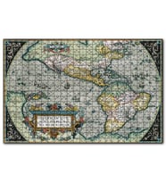 Cakapuzzle Amerikanın İlk Haritası 1570 Görsel  Puzzle Yapboz MDF (Ahşap) (255 Parça)