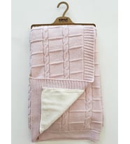 Welsoft Astarlı Triko Battaniye (Pembe)