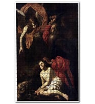 Cakapuzzle Giuseppe Maria Crespi İbrahim Kurban Edilme Puzzle Yapboz MDF(Ahşap) (1000 Parça)