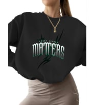 erkek unisex 3 iplik şardonlu Bej Sweatshirt Her çaba önemli·di·r Baskılı bisiklet yaka kadın (Siyah)