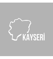 Kayseri Harita Araba Sticker siyah 17x11 CM (Beyaz)