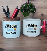 Maden Mühendisi Hediye Sepeti Kupa Bardak T Kulplu, Kalemlik Hediyeleri Mühendisler Günü Hediyesi (Model 1)