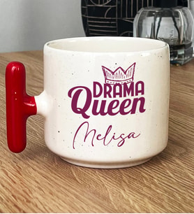 Kişiye Özel Drama Queen Hediye T Kupa Bardak Sevgiliye Arkadaşa Hediye (Kırmızı)