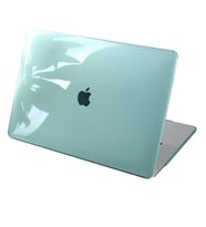 McStorey Macbook Air ile Uyumlu Kılıf HardCase A1369 A1466 2017 Öncesi Kristal (Açık Yeşil)