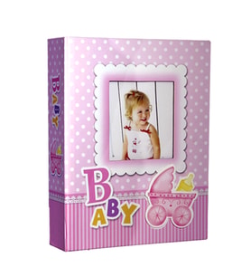 100’lük 10x15cm Bebek Fotoğraf Albümü (Pembe)
