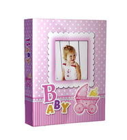 100’lük 10x15cm Bebek Fotoğraf Albümü (Pembe)