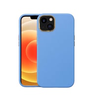 Apple iPhone 13 Kılıf Zore Natura Suni Deri Kılıf (Mavi)